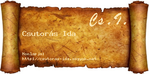 Csutorás Ida névjegykártya