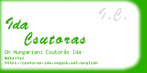 ida csutoras business card